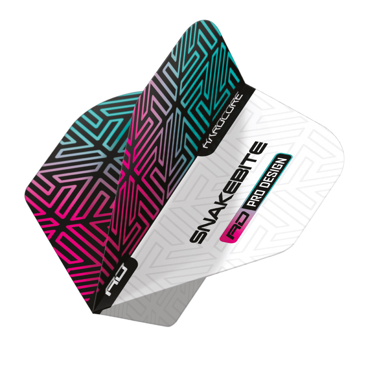 Hardcore Premium Snakebite White & Rainbow Standard Dart Flights by Red Dragon - view 3