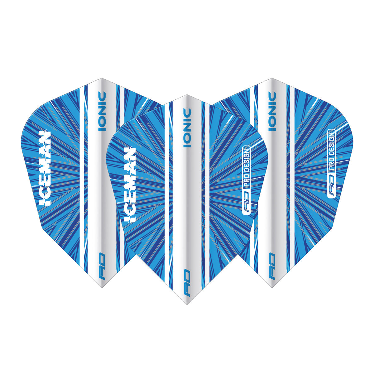 Hardcore Ionic Gerwyn Price Blue Burst V Standard Flights V-Standard Dart Flights by Red Dragon - view 2