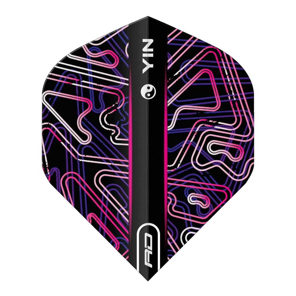 Yin Yang Pink & Black Standard Dart Flights by Red Dragon - view 5