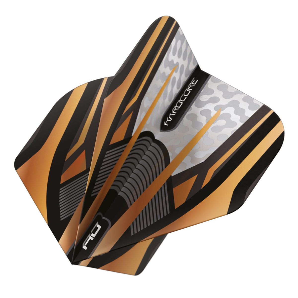 Hardcore Premium Gold, Black & White Standard Dart Flights by Red Dragon - view 2