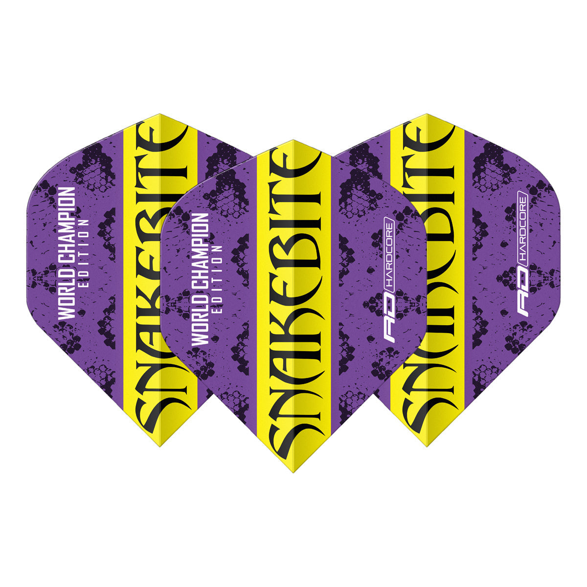 Peter Wright Purple & Yellow Yin Yang Standard Dart Flights by Red Dragon - view 6
