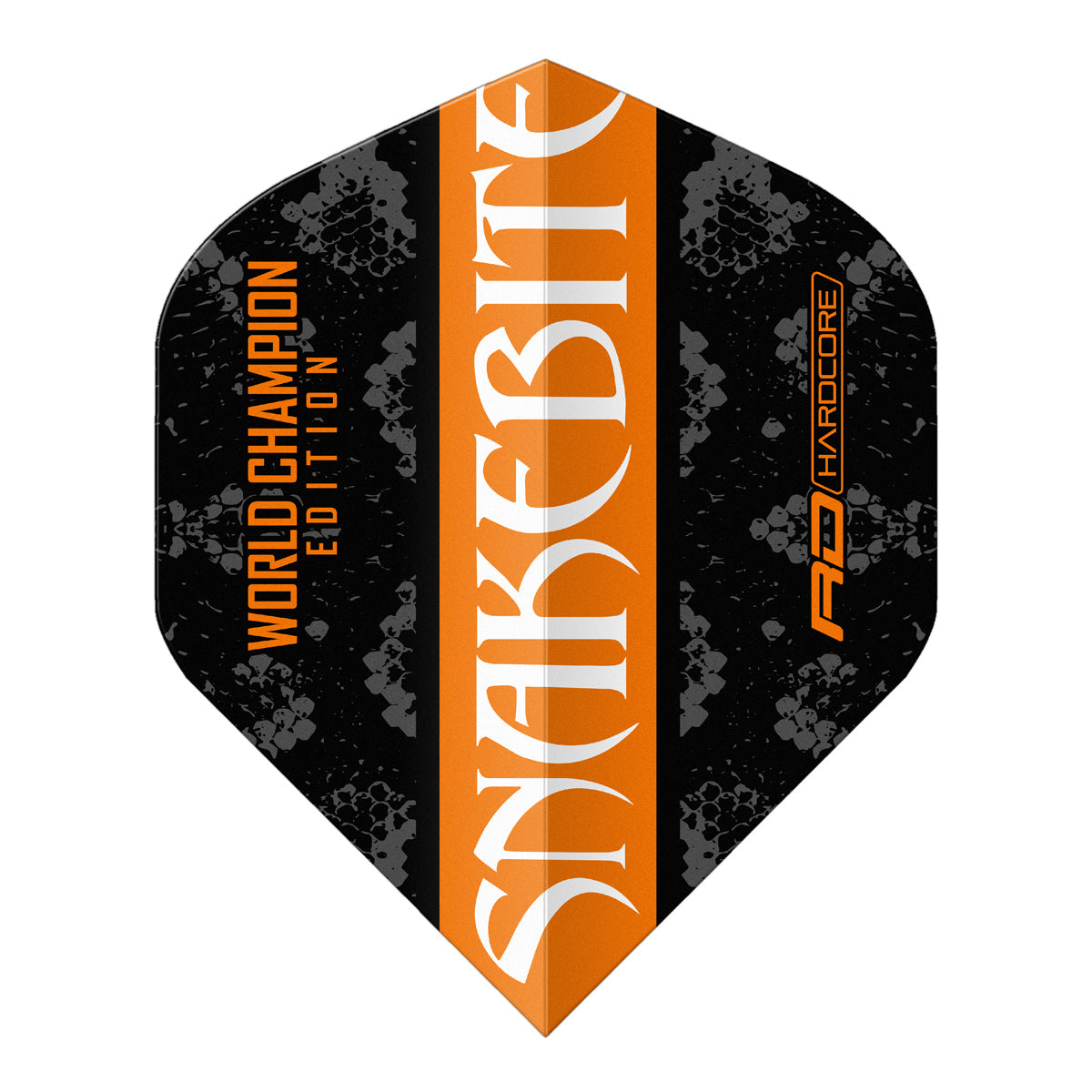 Peter Wright Orange & Black Yin Yang Standard Dart Flights by Red Dragon - view 5