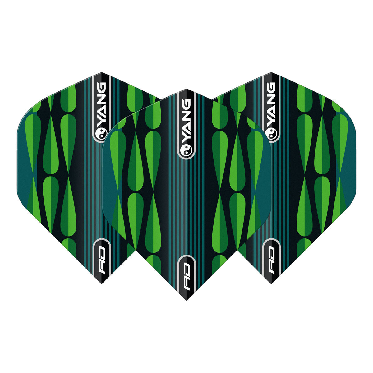 Yin Yang Pink & Green Standard Dart Flights by Red Dragon - view 4