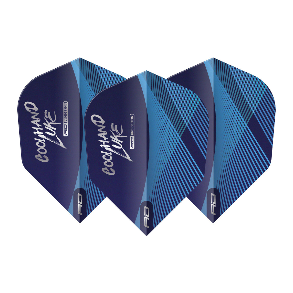 Coolhand Luke Blue & Silver Hardcore No6 Dart Flights by Red Dragon - view 2