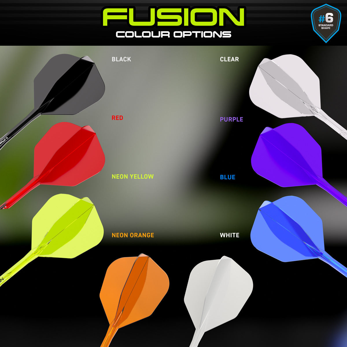Winmau Fusion Integrated Flight & Shaft Orange No6 - view 22