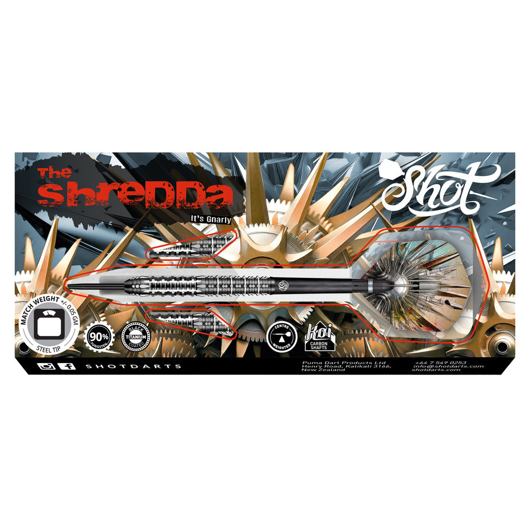 Gnarly Shredda 90% Tungsten Steel Tip Darts by Shot - The Darts Shop