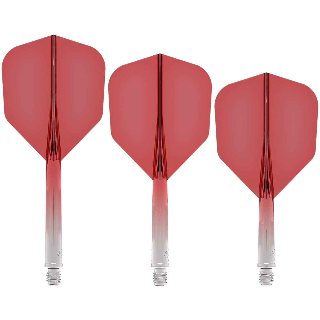 Mission Force 90 - New Moulded Flight & Shaft System - Standard No6 - Gradient - Transparent Red - The Darts Shop
