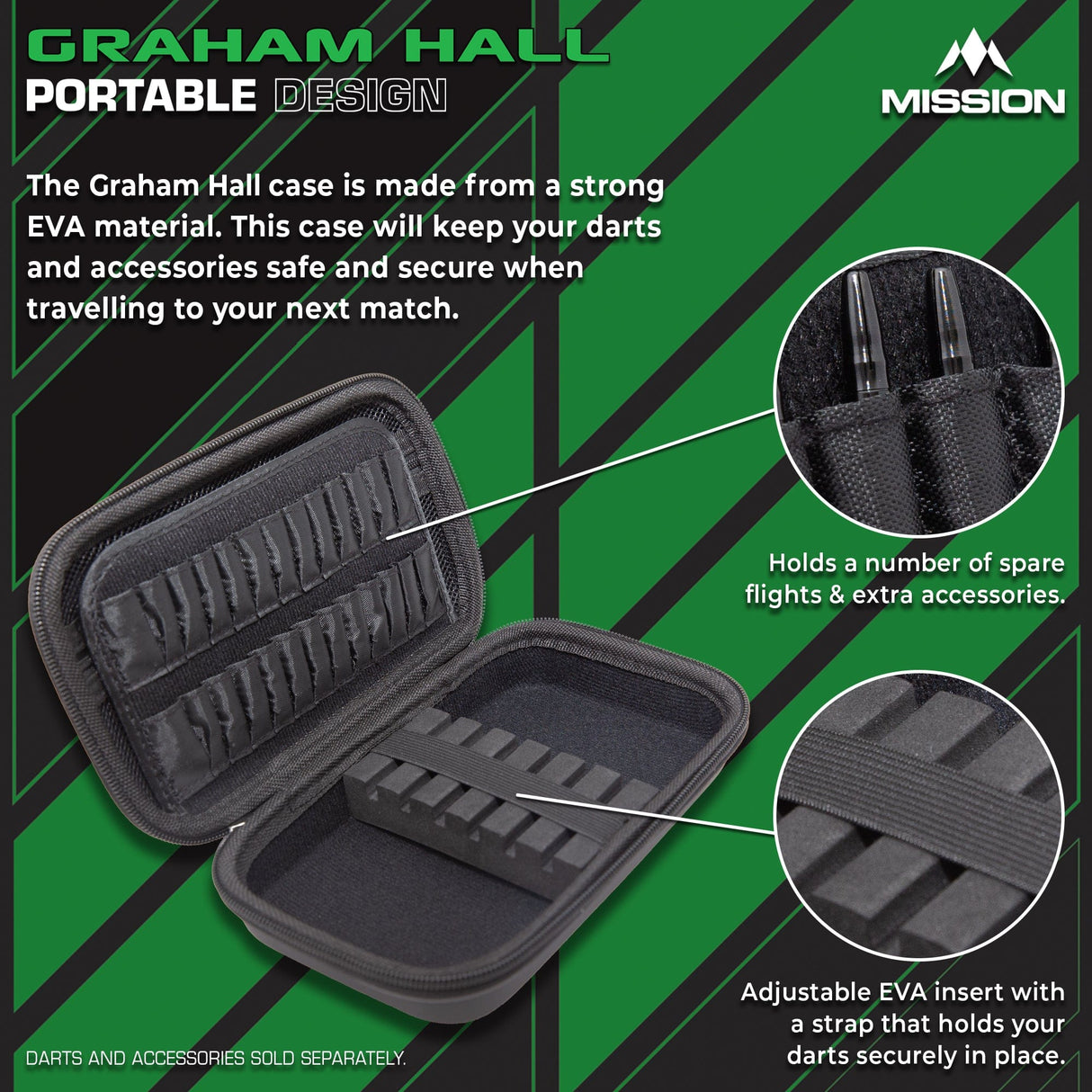 Mission Darts Players- EVA Dart Case - Graham Hall - view 3