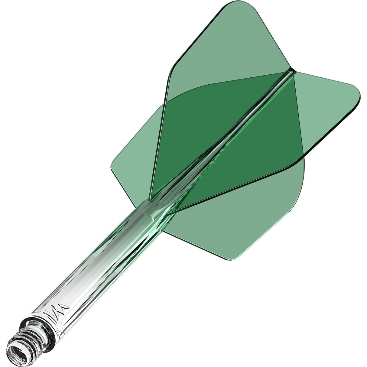 Mission Force 90 - New Moulded Flight & Shaft System - Standard No6 - Gradient - Transparent Green - The Darts Shop