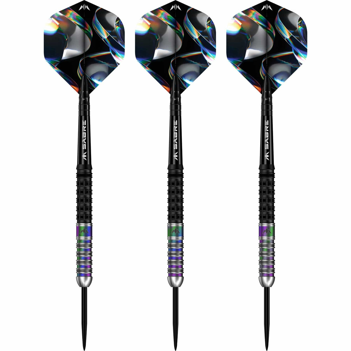 Mission Iridian Darts - Steel Tip - 90% Tungsten - Black & Coral PVD - view 2