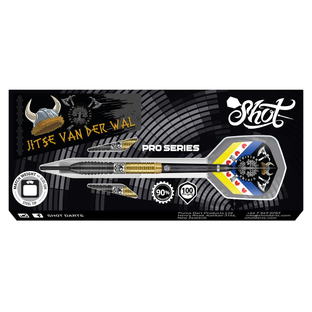 Pro Series Jitse van der Wal 90% Tungsten Steel Tip Darts by Shot - The Darts Shop