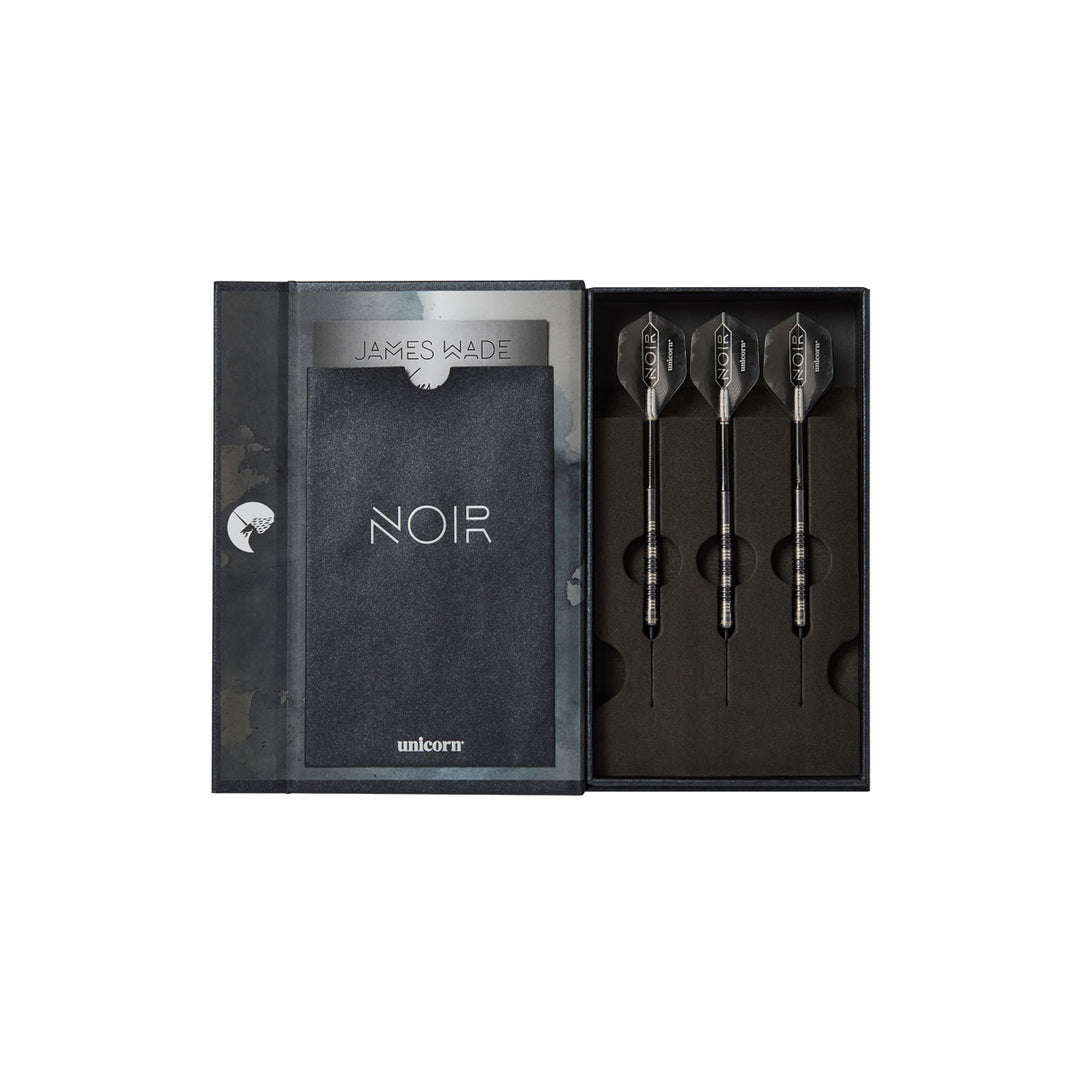 James Wade Noir 90% Tungsten Steel Tip Darts by Unicorn - The Darts Shop