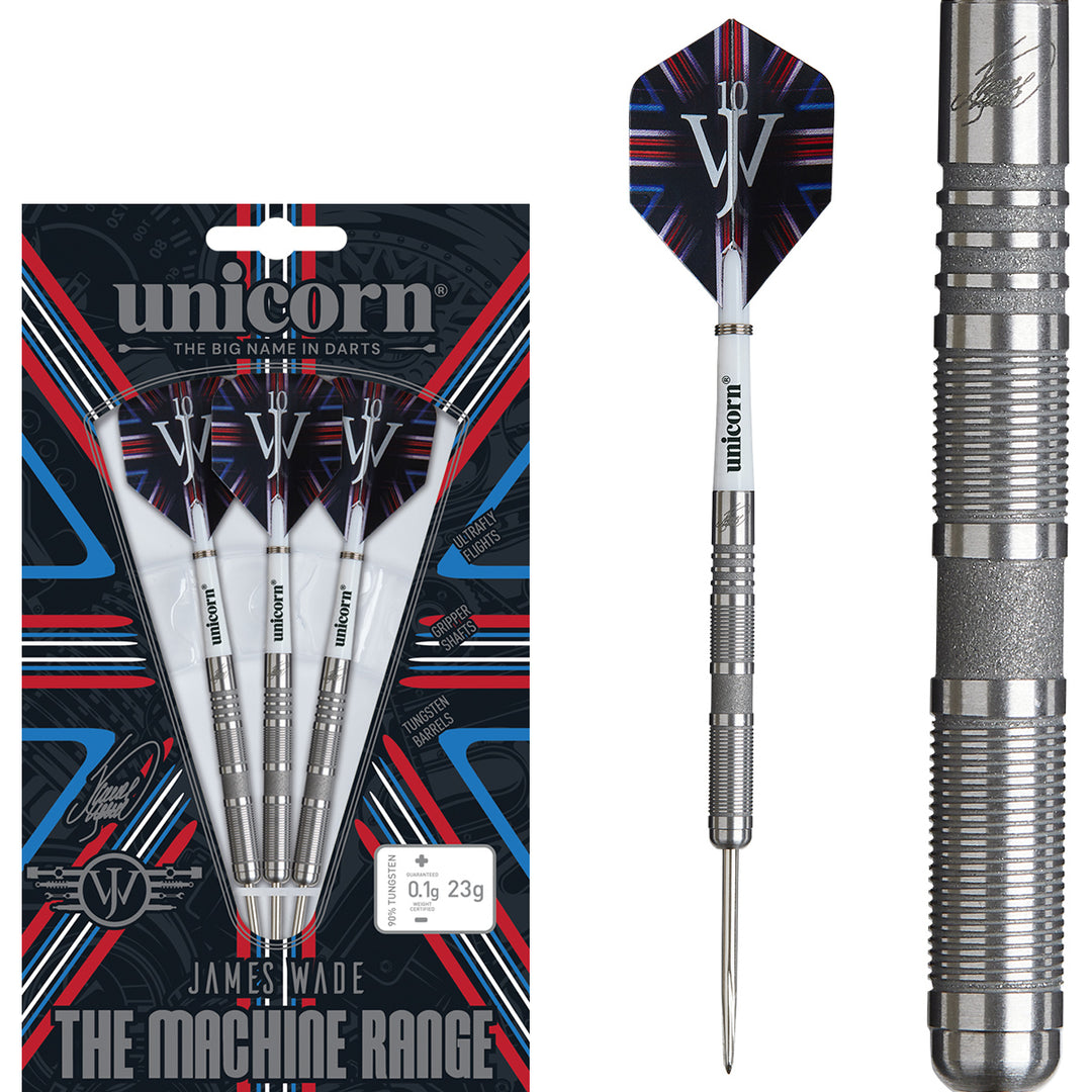 James Wade The Machine 04 90% Tungsten Steel Tip Darts by Unicorn - The Darts Shop