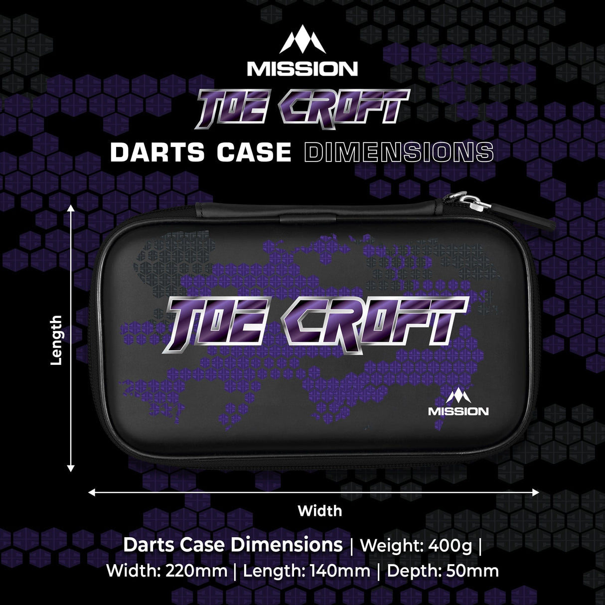 Mission Darts Players- EVA Dart Case - Joe Croft - view 5