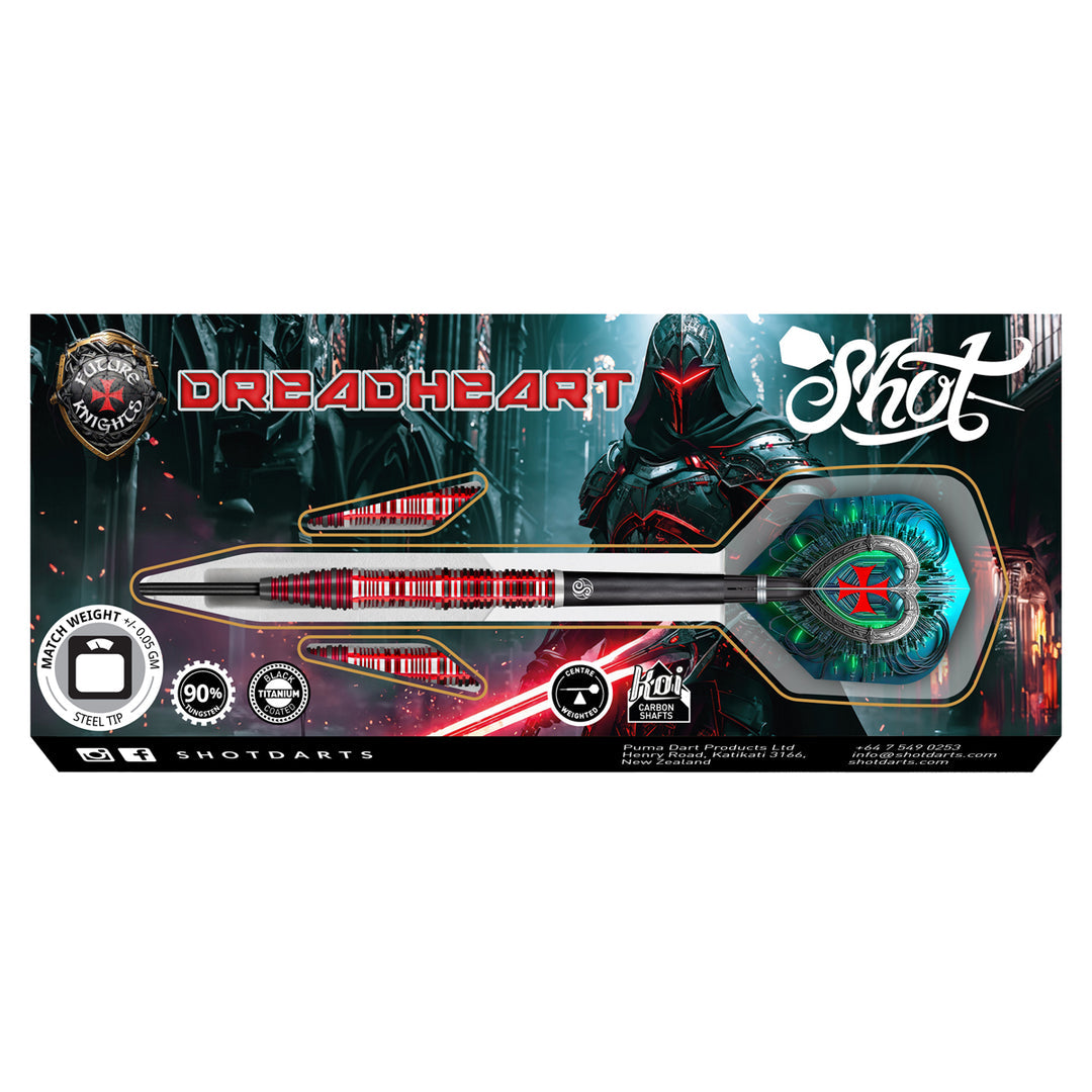 Future Knights Dreadheart 90% Tungsten Steel Tip Darts by Shot - The Darts Shop