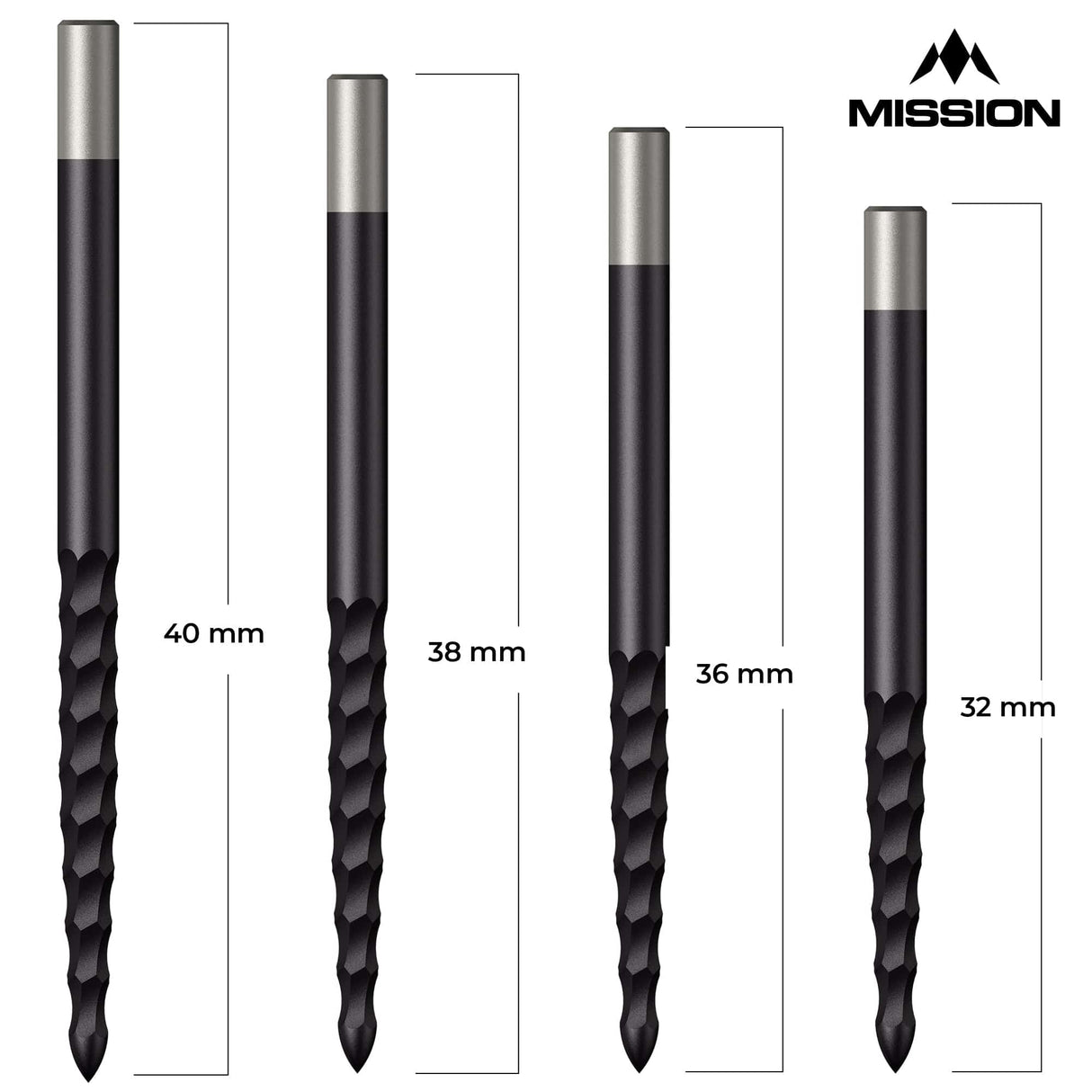 *Mission Lunar FS Dart Points - Spare Points - Rough Cut - Black - view 7