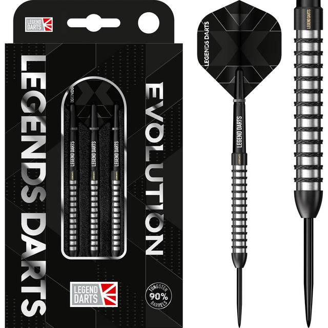 Legends Darts - Steel Tip - Evolution Series - B11 - Black - Wide Ring - The Darts Shop