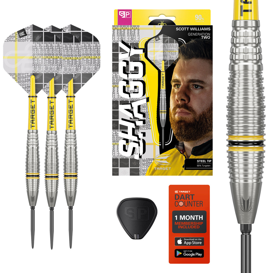 Scott Williams G2 90% Tungsten SP Steel Tip Darts by Target - The Darts Shop