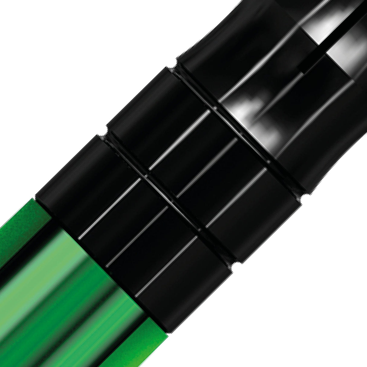 *Mission Sabre Shafts - Polycarbonate Dart Stems - Green - Black Top - view 11