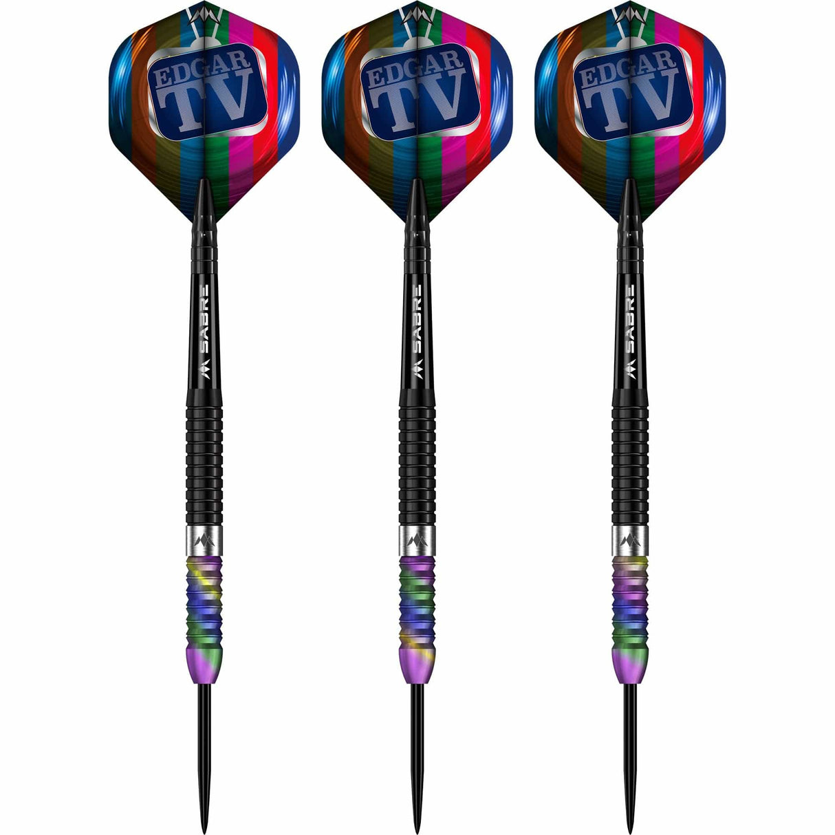 Mission Matthew Edgar Darts - Steel Tip - 90% Tungsten - Black & Coral PVD - view 2