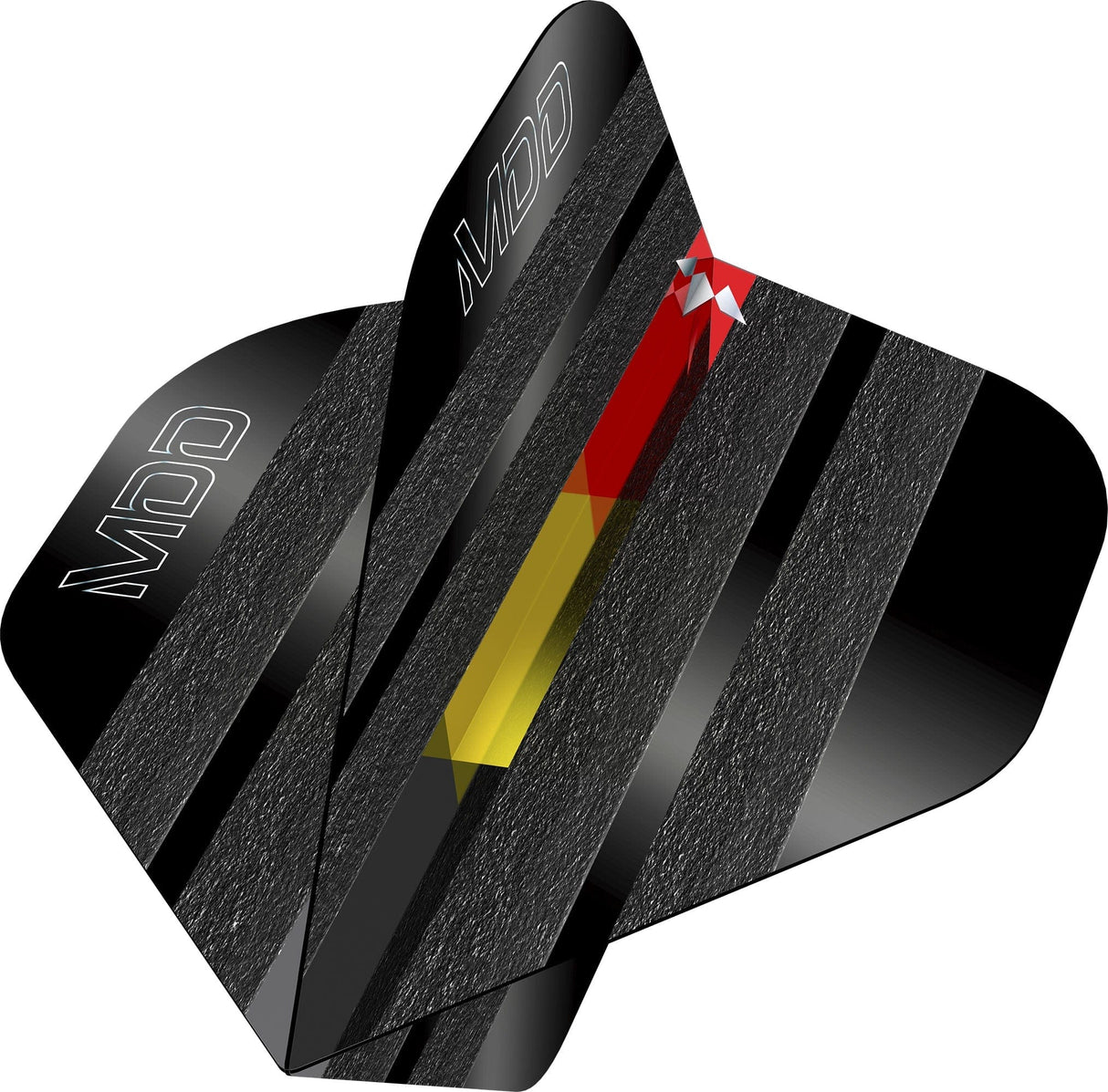 Mission Solo Dart Flights - 100 Micron - Standard No2 - Mike De Decker - Black - view 2