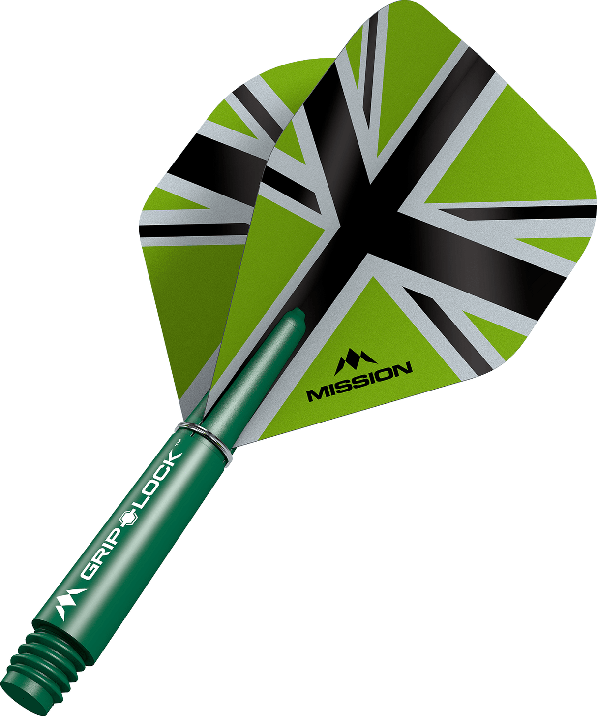 Mission Alliance X Black No2 Dart Flights Combo With Griplock Shafts - view 3