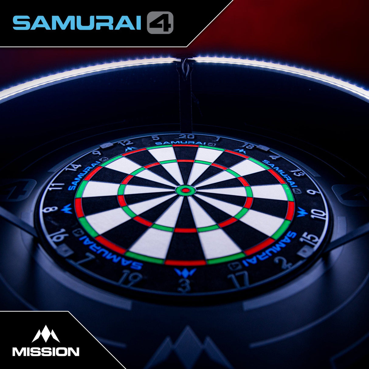 Mission Samurai 4 Dartboard - Professional - Knife Wire - Graphite Grey - view 7
