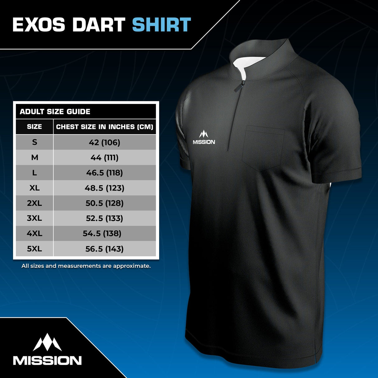Mission Darts - EXOS Cool - Dart Shirt - Black - view 5