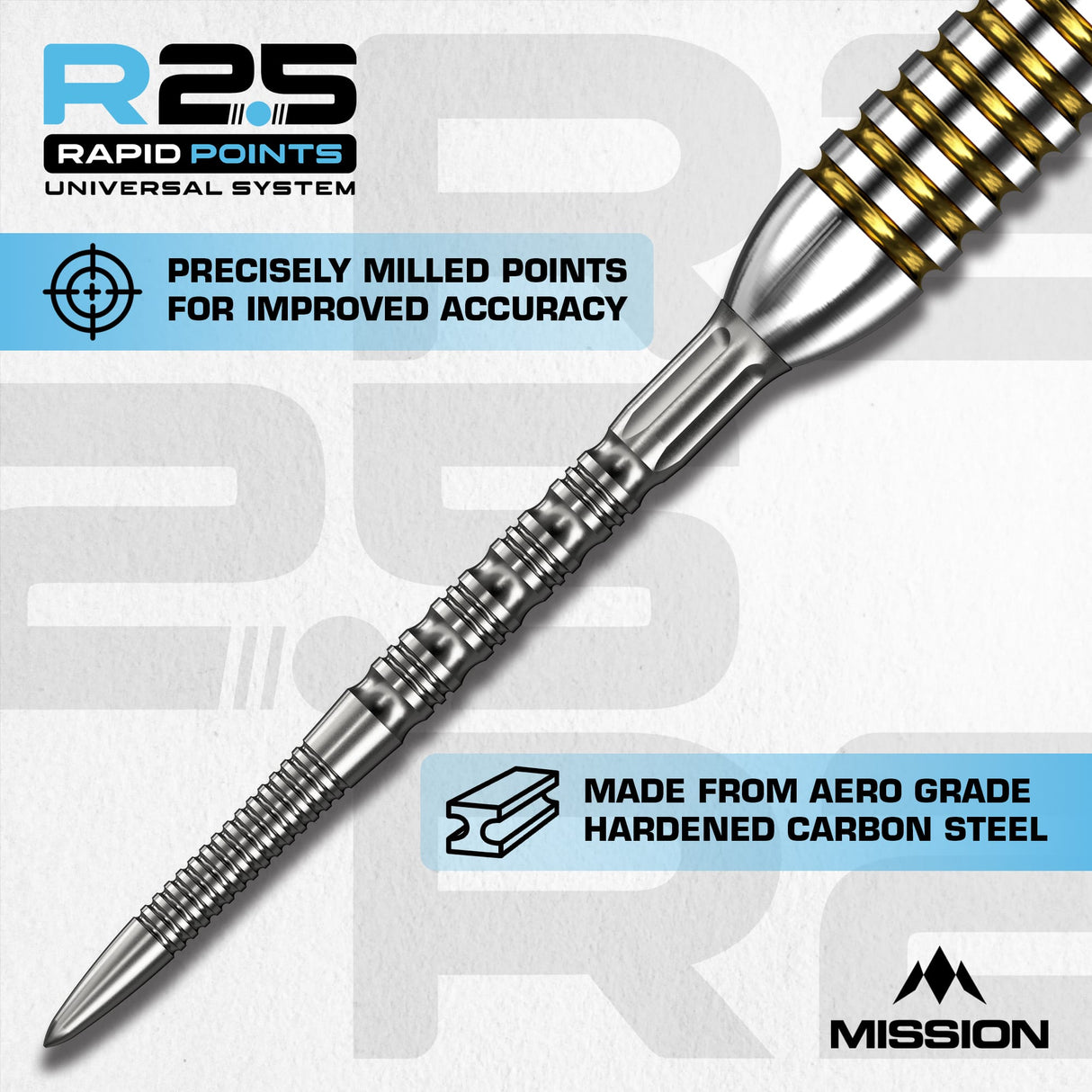 Mission R2.5 Rapid Dart Points - Steel Tip - GV2 - view 4