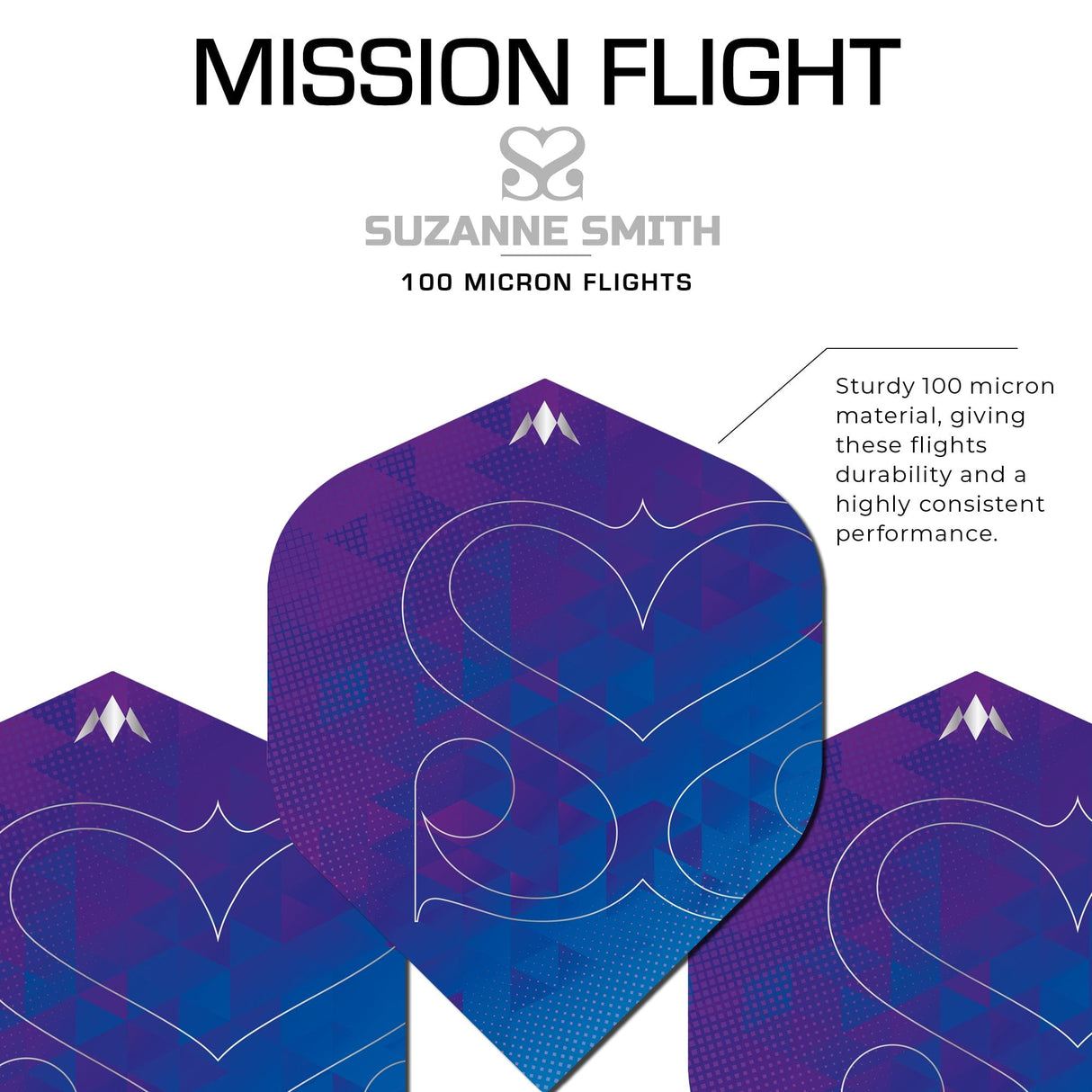 *Mission Solo Dart Flights - 100 Micron - No2 - Std - Suzanne Smith - view 3
