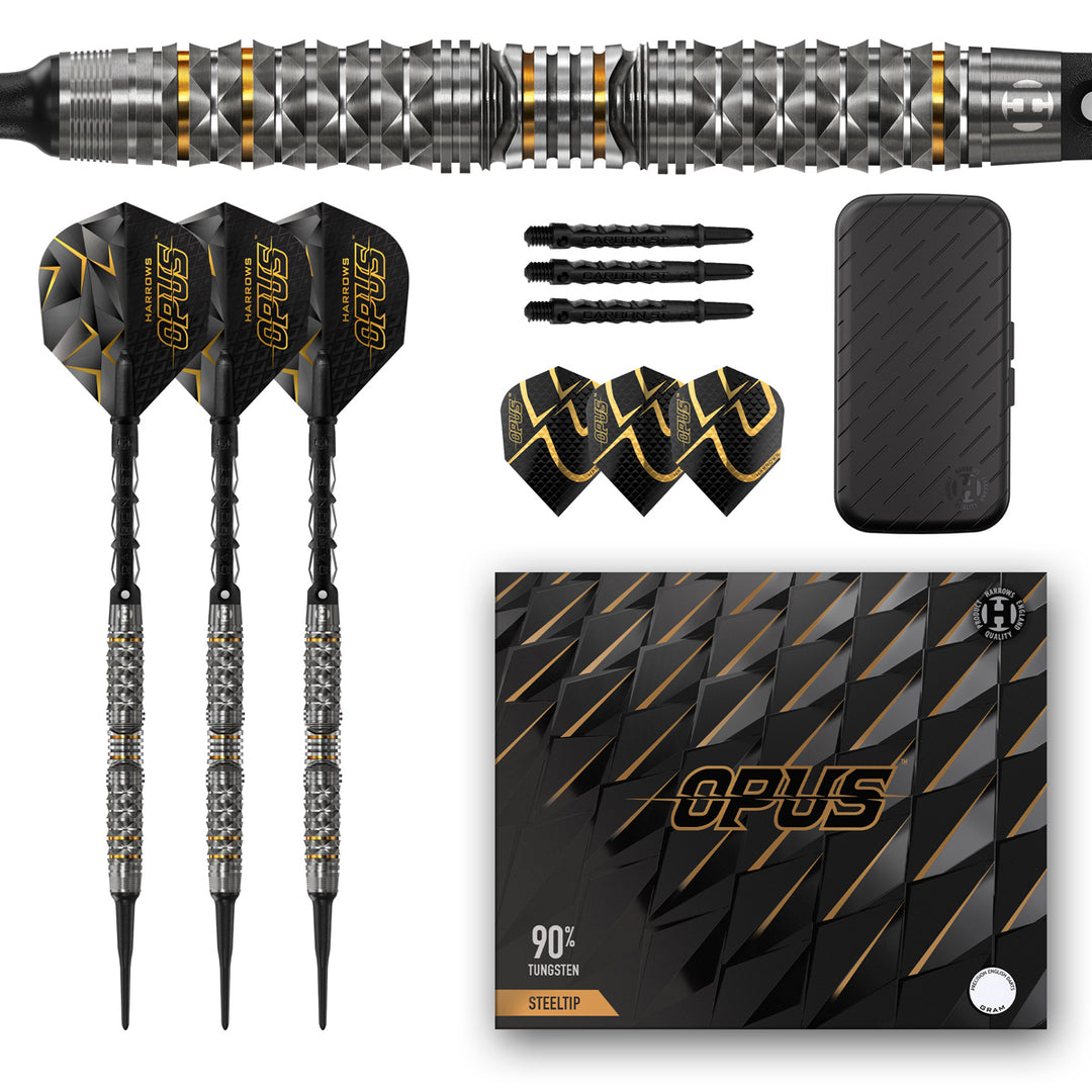 Opus 90% Tungsten Steel Tip Darts by Harrows - The Darts Shop