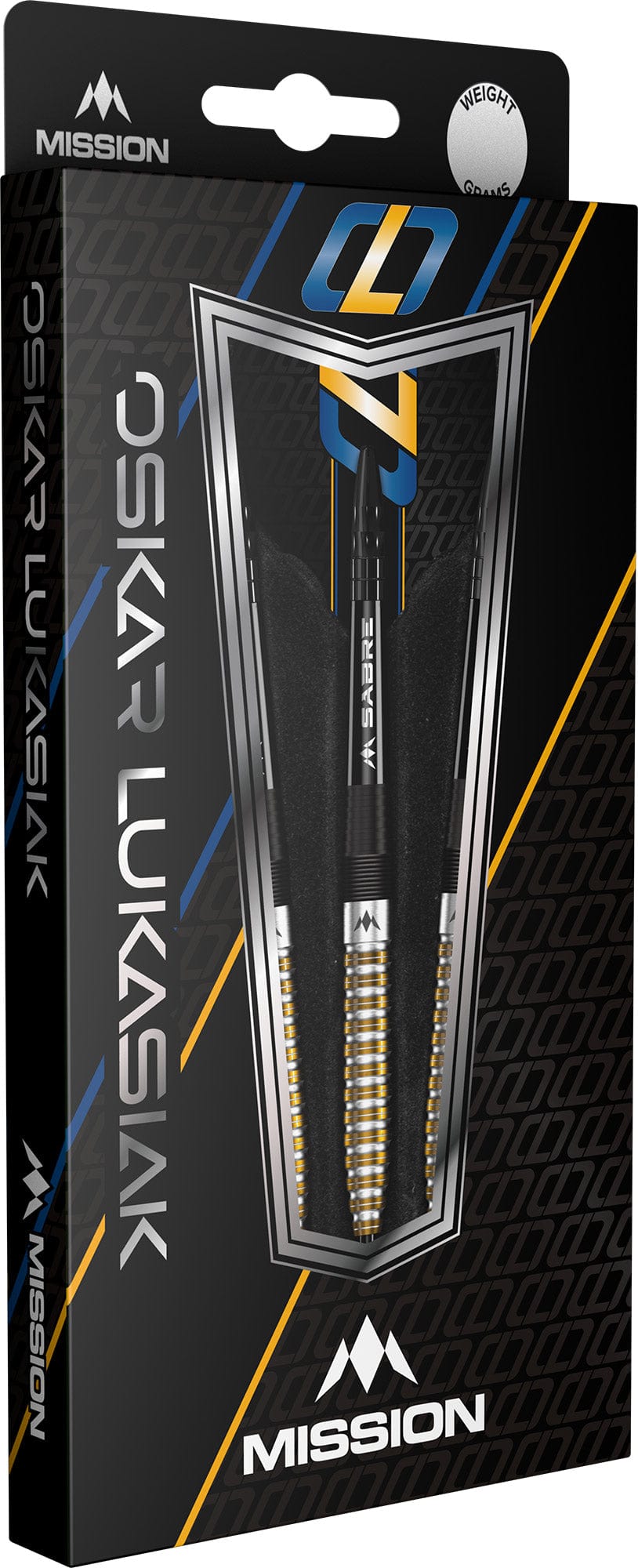 Mission Oskar Lukasiak Darts - Steel Tip - 95% Tungsten - Black & Gold PVD - view 3