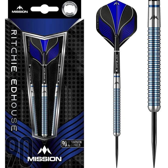Mission Ritchie Edhouse Darts - Steel Tip - Blue - The Darts Shop