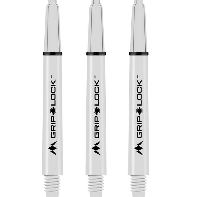 Mission GripLock Shafts - Dart Stems - White - The Darts Shop