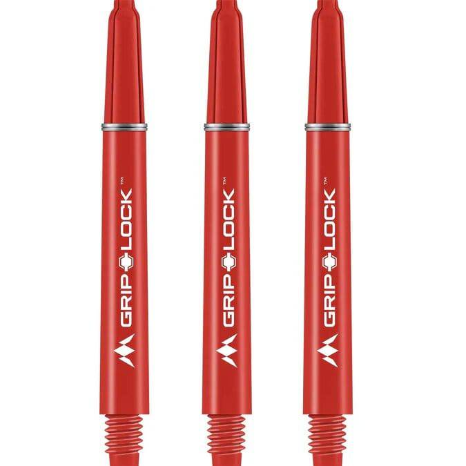 Mission GripLock Shafts - Dart Stems - Red - The Darts Shop
