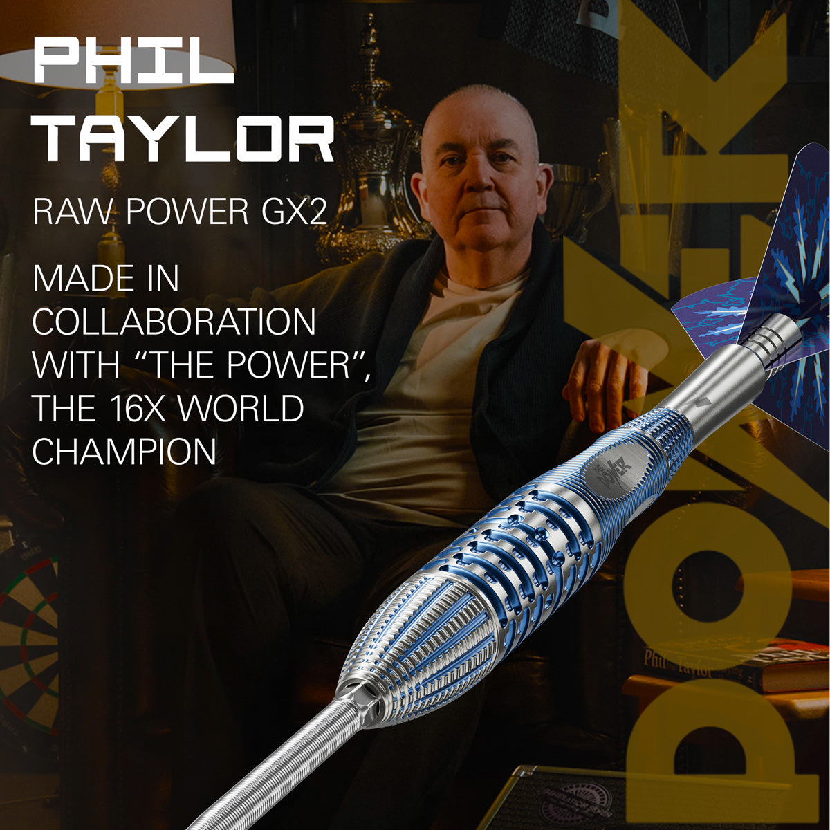 Phil Taylor Power Gx2 95% Tungsten Steel Tip Darts: Precision Grip, Legendary Performance