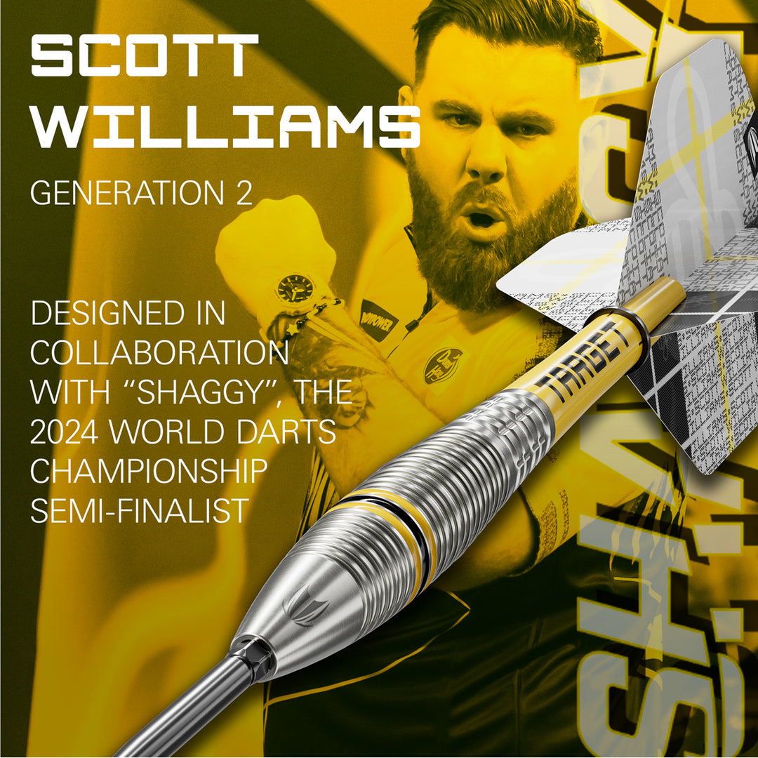 Scott Williams G2 90% Tungsten SP Steel Tip Darts by Target - The Darts Shop