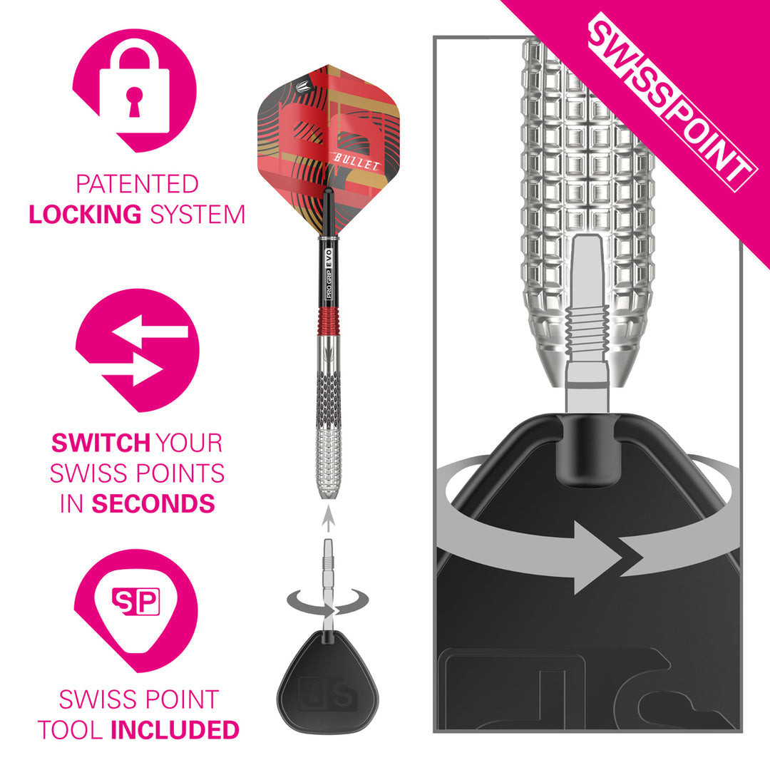 Stephen Bunting Gen 5 95% Tungsten SP Steel Tip Darts by Target - The Darts Shop