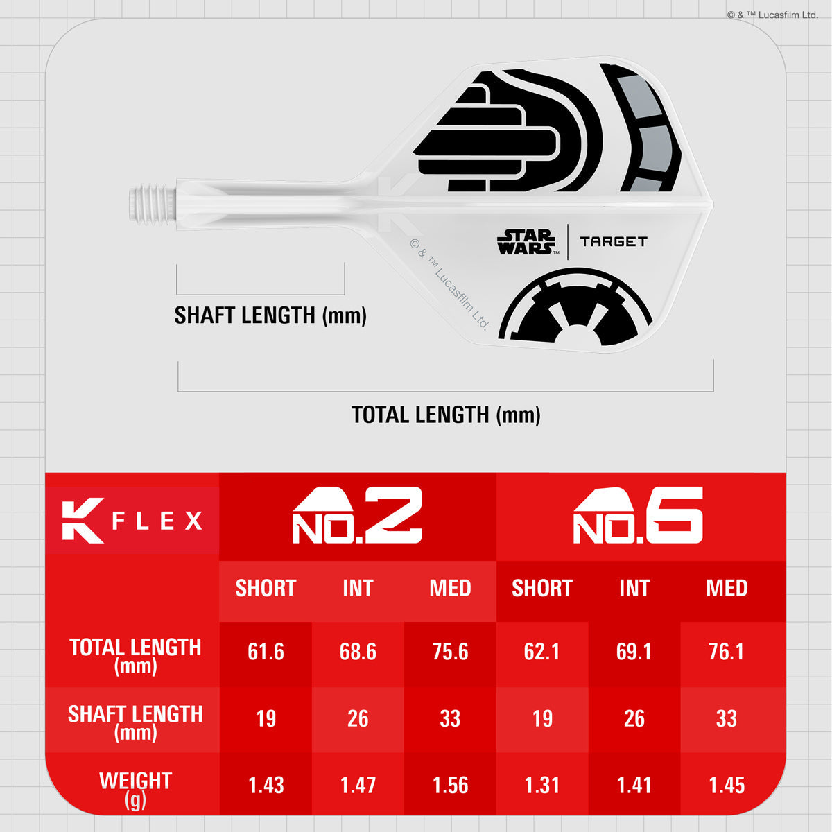 STAR WARS™ | TARGET Stormtrooper K-Flex No6 Integrated Flights and Shafts - view 6