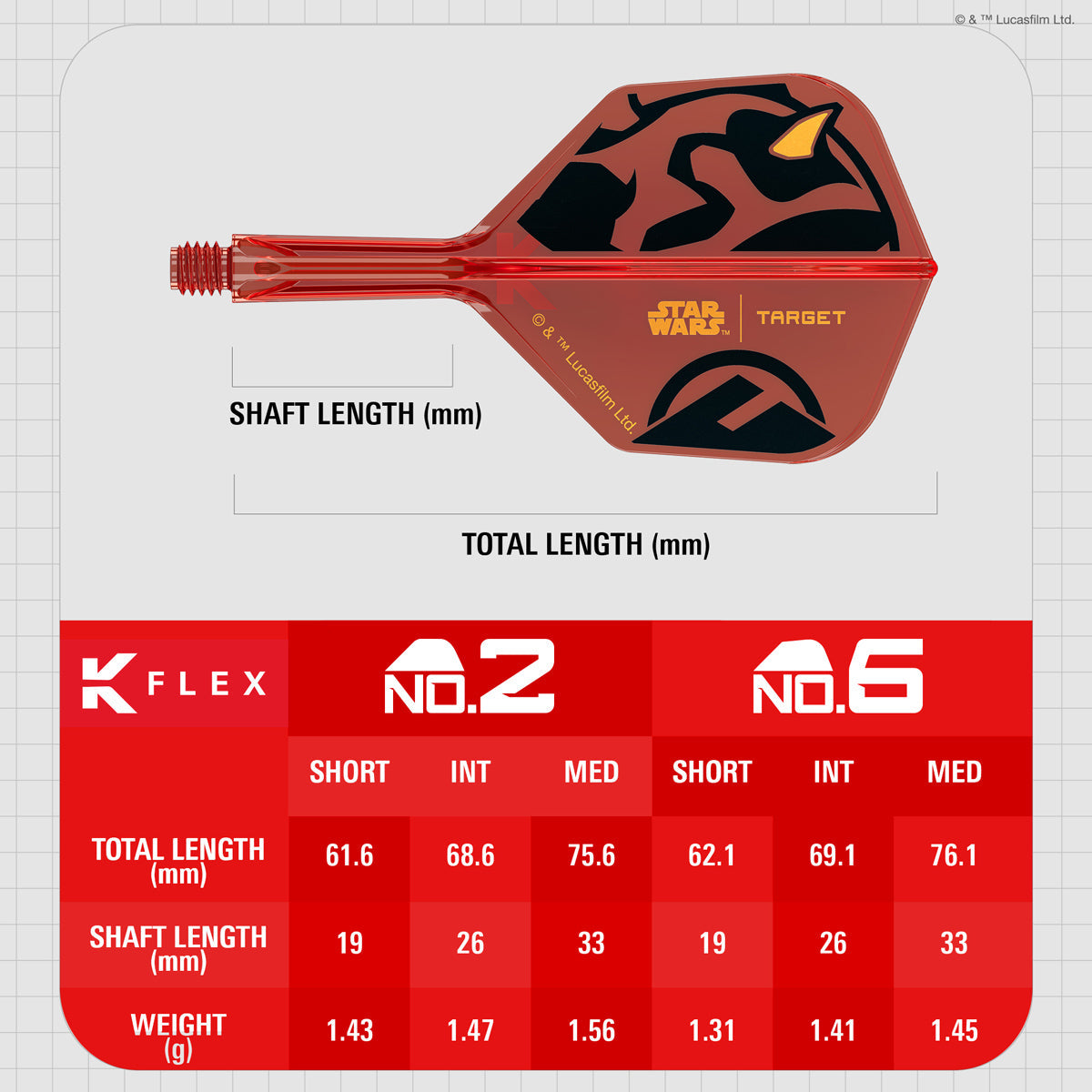 STAR WARS™ | TARGET Darth Maul K-Flex No6 Integrated Flights and Shafts - view 6