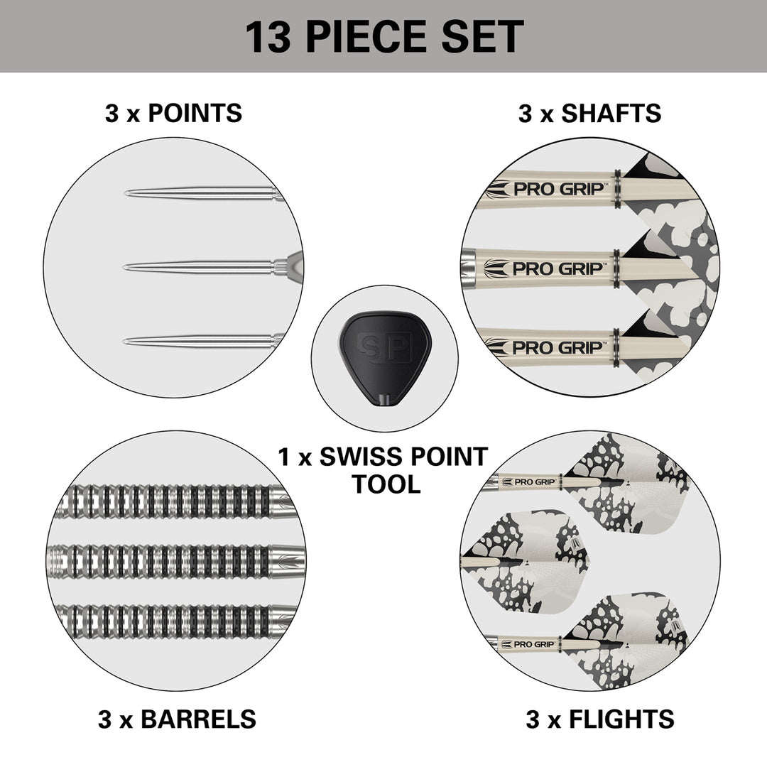 Exo 01 90% Tungsten SP Steel Tip Darts by Target - The Darts Shop