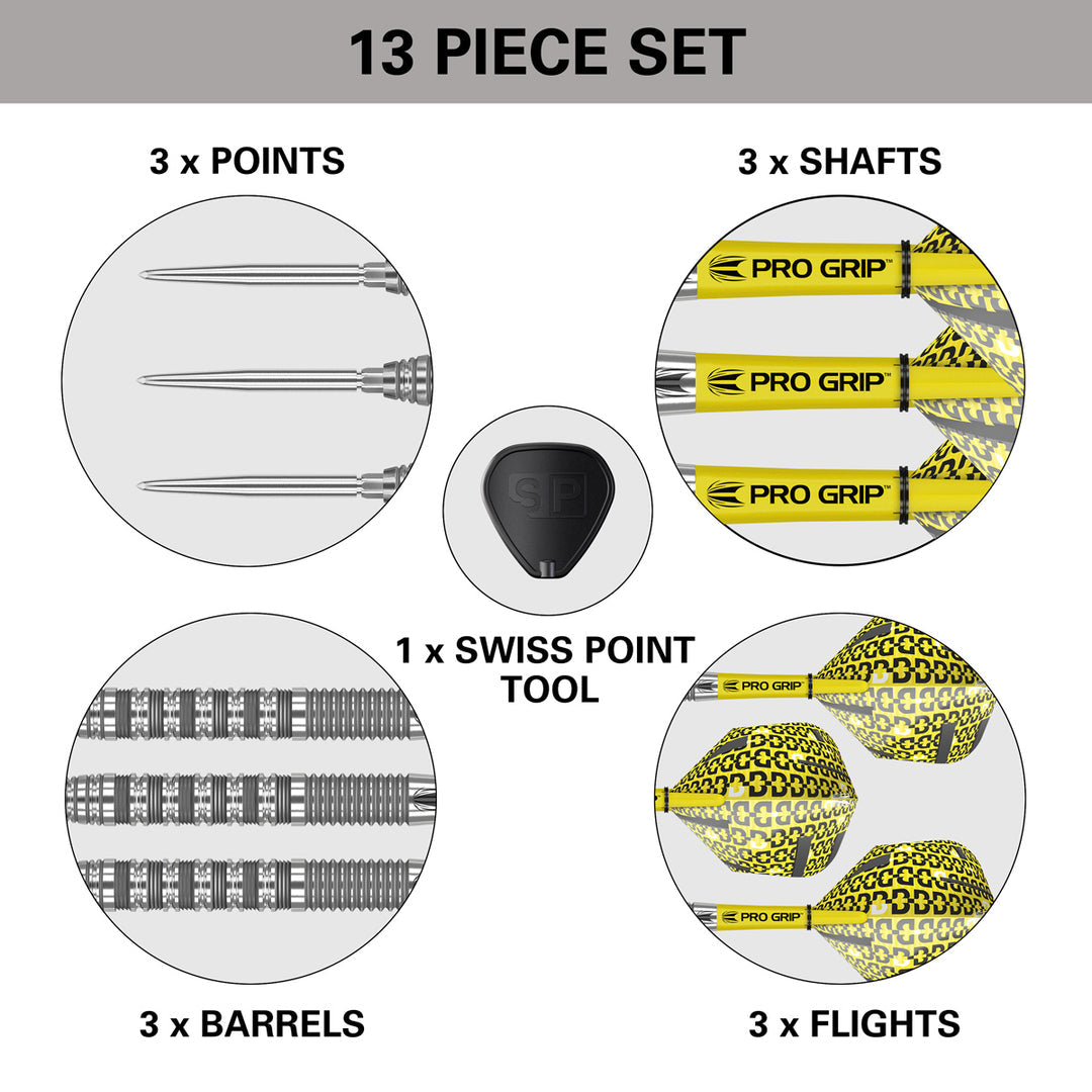 Bolide 01 Swiss Point 90% Tungsten Steel Tip Darts by Target - The Darts Shop