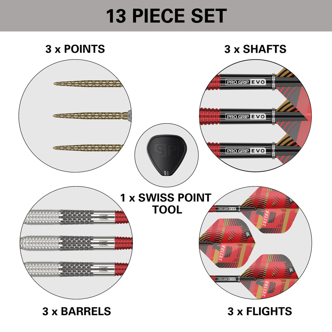 Stephen Bunting Gen 5 95% Tungsten SP Steel Tip Darts by Target - The Darts Shop