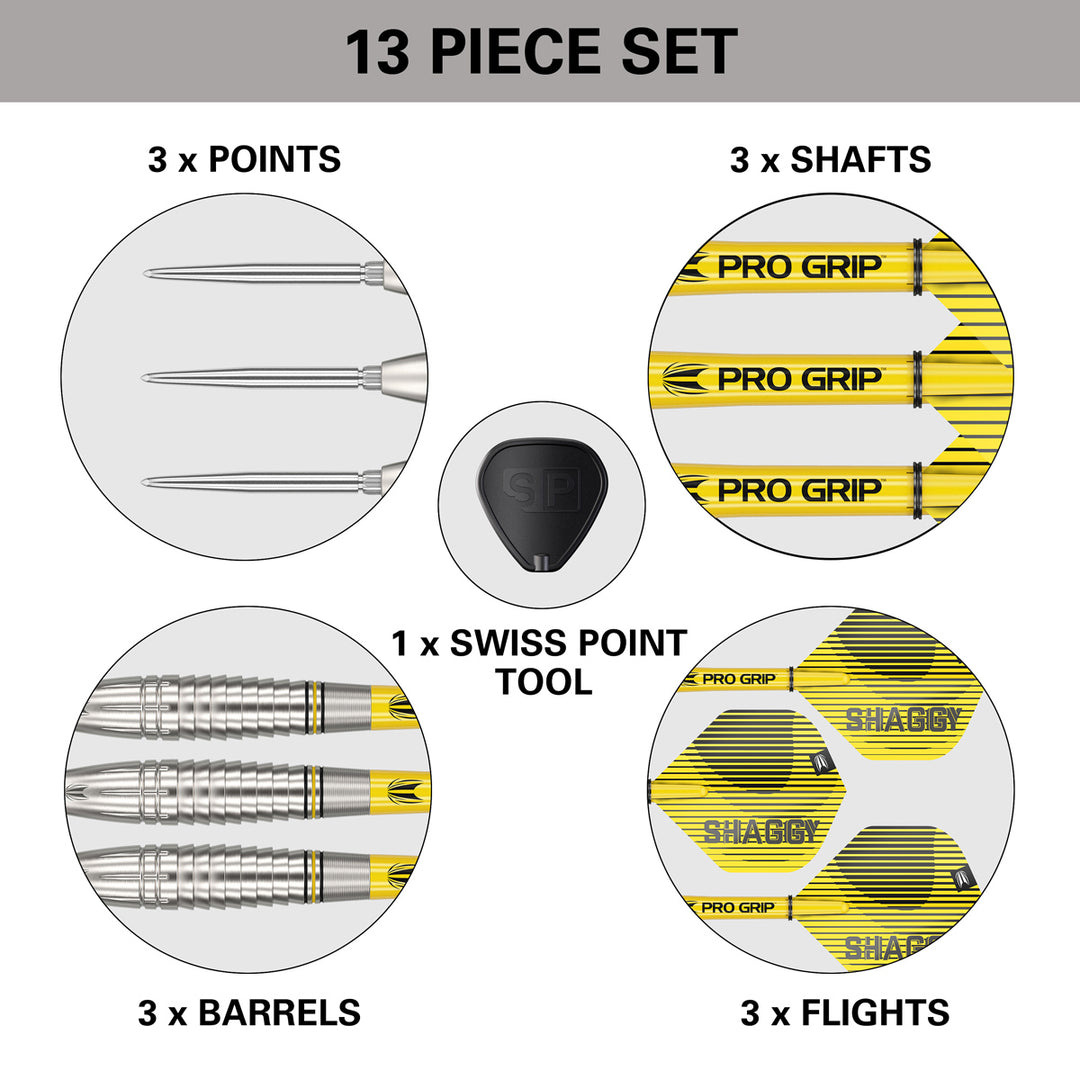 Scott Williams G1 90% Tungsten Swiss Steel Tip Darts by Target - The Darts Shop