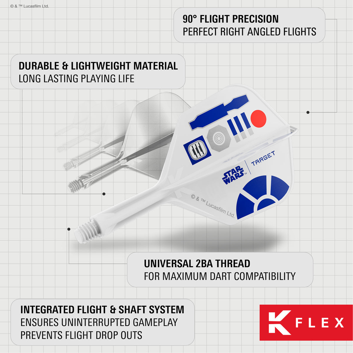 STAR WARS™ | TARGET R2-D2 K-Flex No2 Integrated Flights and Shafts - view 8