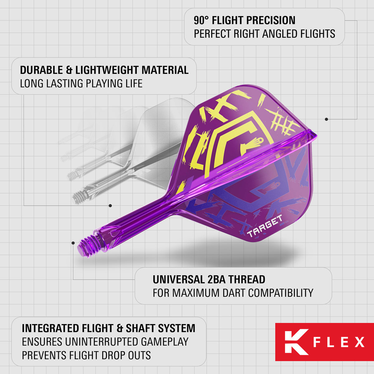 Luke Littler World Champion K-Flex One Piece Dart Flights by Target - view 24