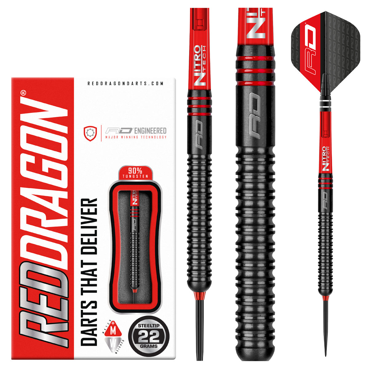 Milano RS 90% Tungsten Steel Tip Darts by Red Dragon - view 4