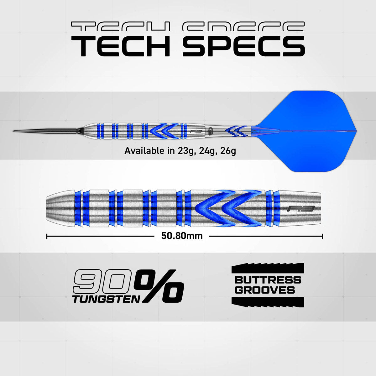 Red Dragon Gerwyn Price Blue Original Switch Point 90% Tungsten Steel Tip Darts - view 7