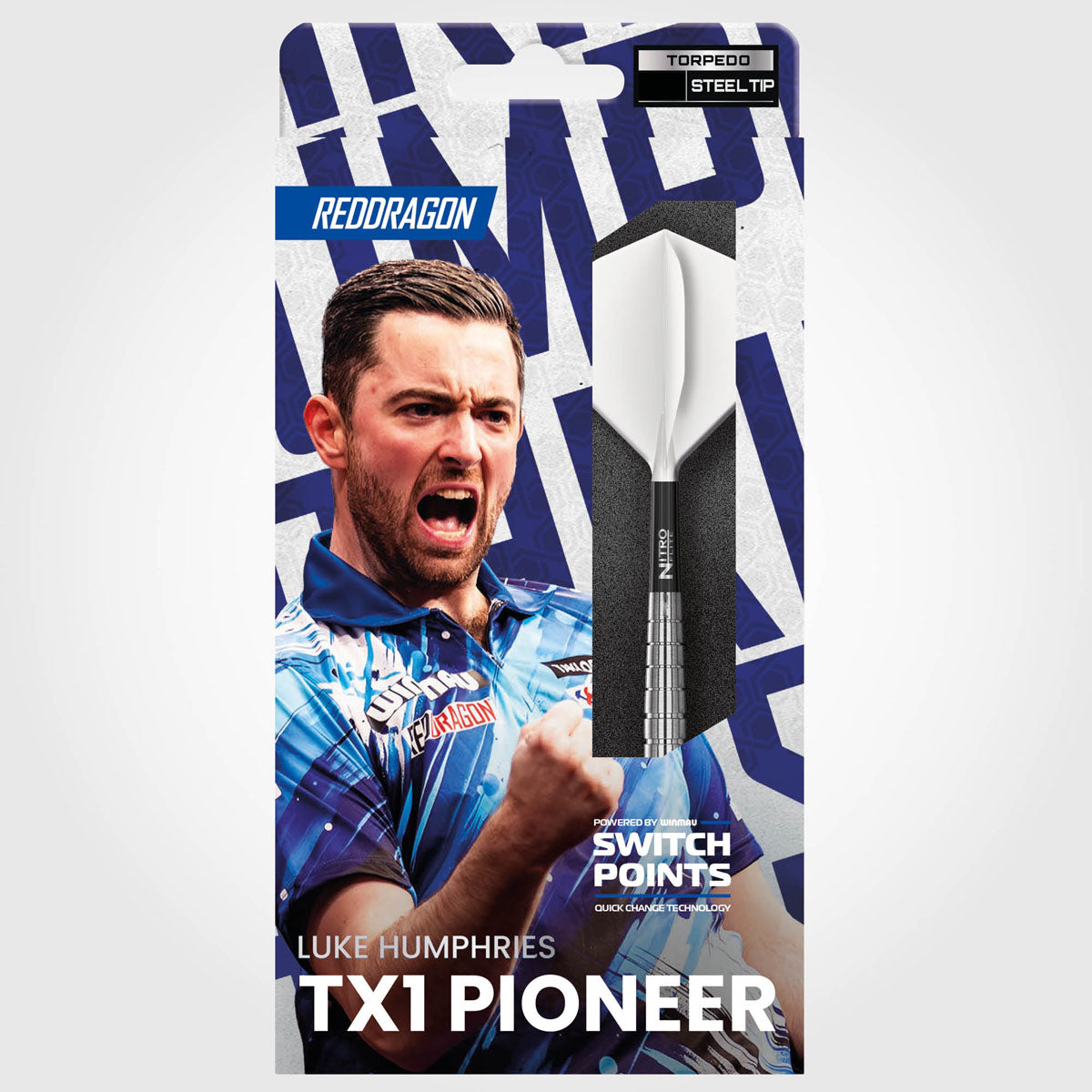 Red Dragon Luke Humphries TX1 Pioneer Switch Point 90% Tungsten Steel Tip Darts - view 6