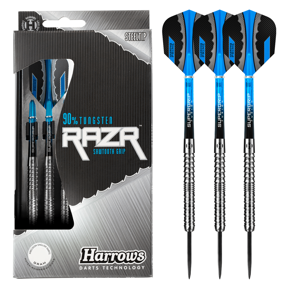 Harrows Razr Straight 90% Tungsten Steel Tip Darts - The Darts Shop